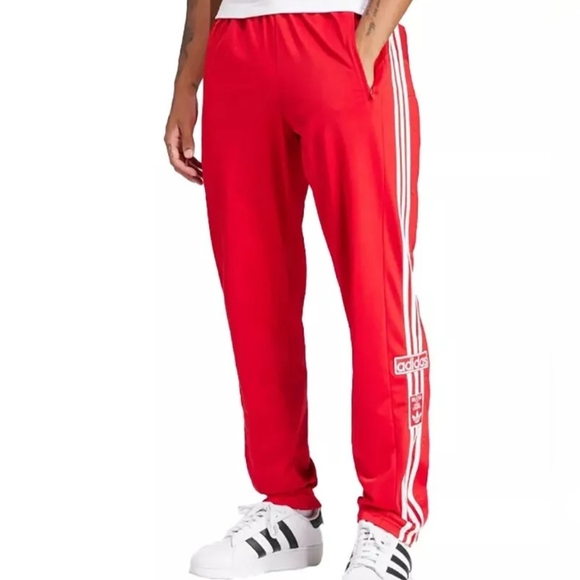New Adidas Men's Size Medium Originials Adibreak Red Track Pants IM8221 - Picture 1 of 5